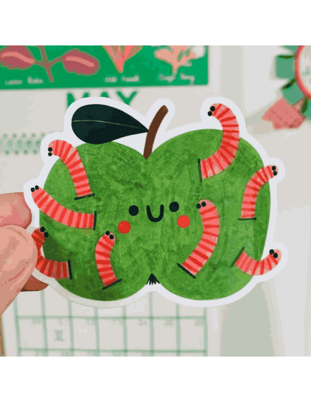 Autocollant Pomme verte - Daria Solak illustrations