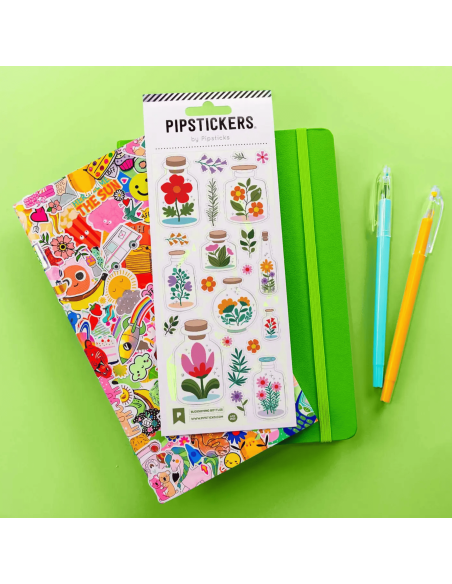 Autocollants Bouteilles en Fleurs - Pipstickers