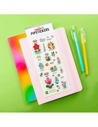 Autocollants Bouteilles en Fleurs - Pipstickers