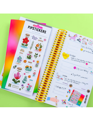 Autocollants Bouteilles en Fleurs - Pipstickers