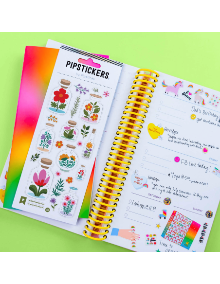 Autocollants Bouteilles en Fleurs - Pipstickers