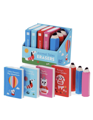 gommes fantaisie livres et crayons