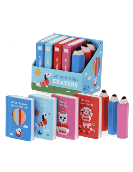 gommes fantaisie livres et crayons