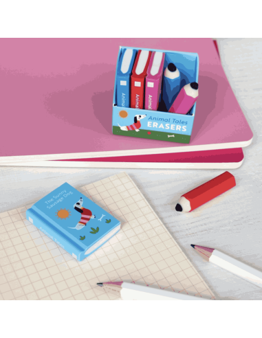 7 gommes livres et crayons - Rex London