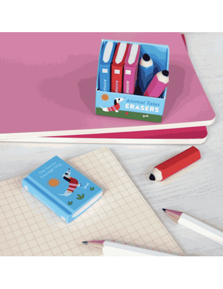 7 gommes livres et crayons - Rex London