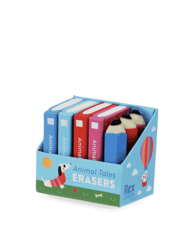 gomme amusante en forme de crayon et de livres