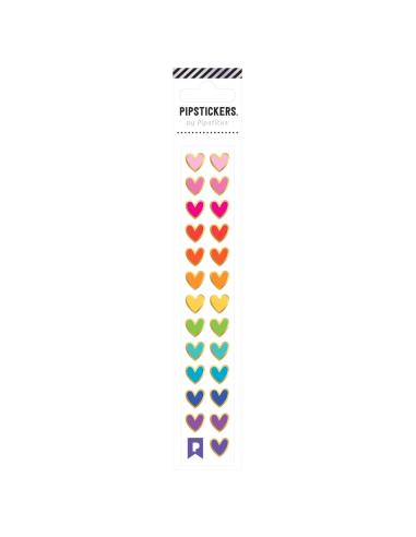 Autocollants mini coeurs multicolores - Pipsticks