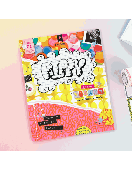 Book créatif collage et autocollants - Pipsticks
