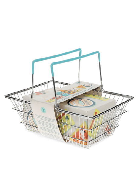 Panier en métal et provisions en bois - Rex London