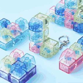 Porte-clés fidget clavier lumineux