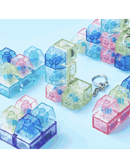 Porte-clés fidget clavier lumineux