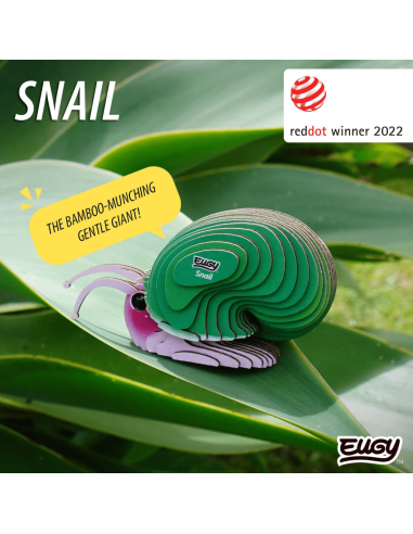 Eugy puzzle Escargot 3D en carton