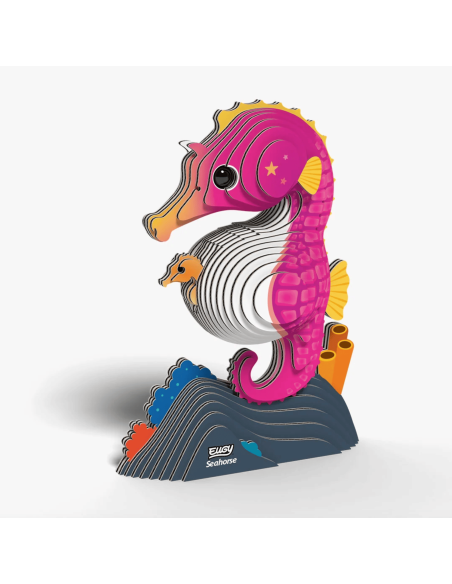 Eugy puzzle Hippocampe 3D en carton
