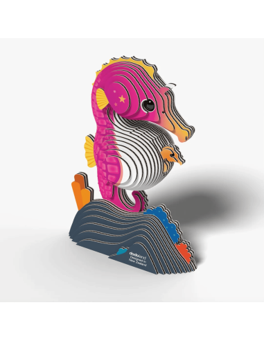 Eugy puzzle Hippocampe 3D en carton