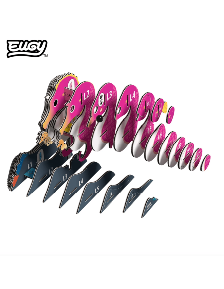 Eugy puzzle Hippocampe 3D en carton