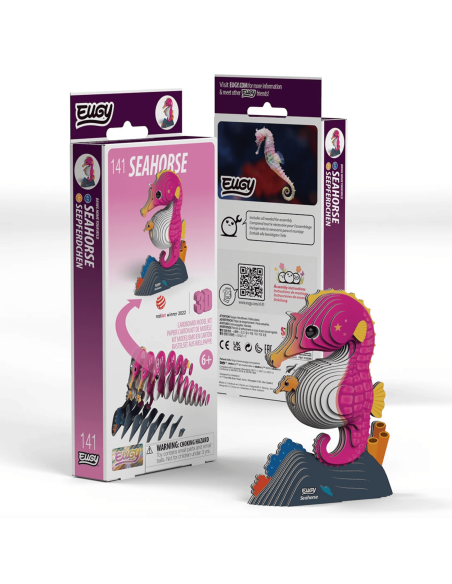 Eugy puzzle Hippocampe 3D en carton
