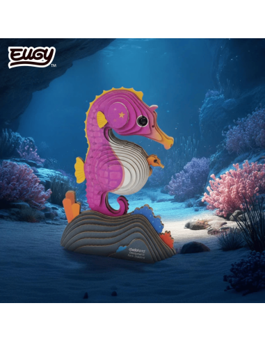 Eugy puzzle Hippocampe 3D en carton