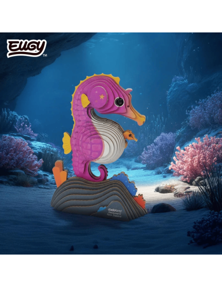 Eugy puzzle Hippocampe 3D en carton