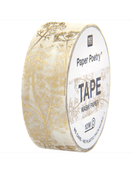 Masking tape fleurs dorées - Rico Design