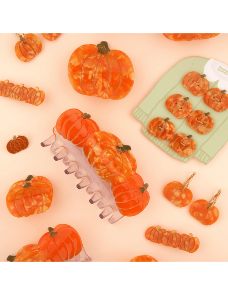 Grande pince à cheveux 3 citrouilles - Coucou Suzette