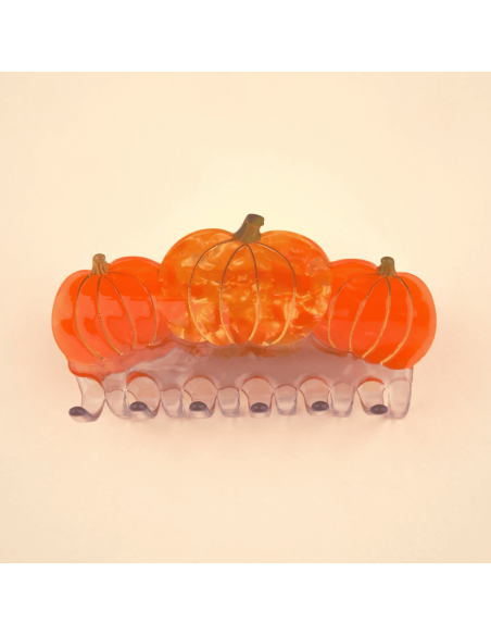 Grande pince à cheveux 3 citrouilles - Coucou Suzette