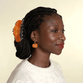 Grande pince à cheveux 3 citrouilles - Coucou Suzette 2