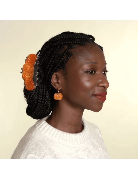 Grande pince à cheveux 3 citrouilles - Coucou Suzette