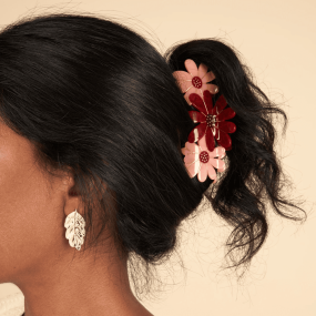 Grande pince à cheveux 3 fleurs roses - Coucou Suzette 2
