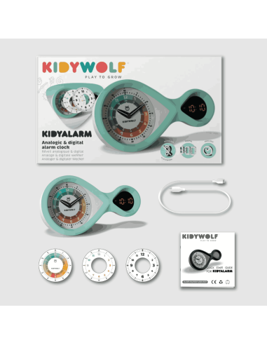 Réveil Kidyalarm menthe - Kidywolf
