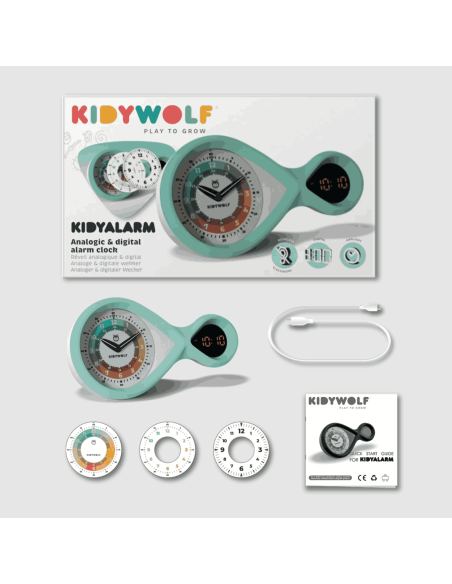Réveil Kidyalarm menthe - Kidywolf