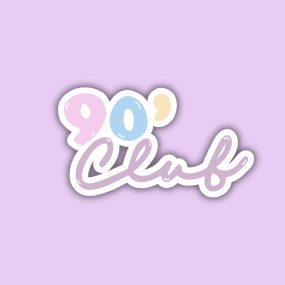 Autocollant holographique 90's Club