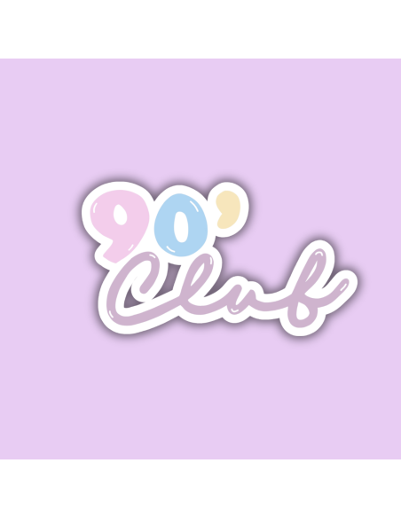 Autocollant holographique 90's Club