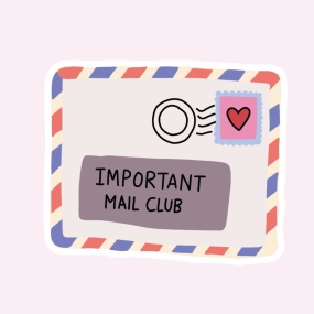 Autocollant holographique Important Mail Club