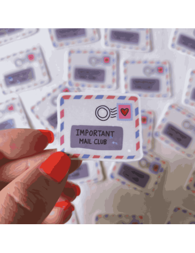 Autocollant holographique Important Mail Club