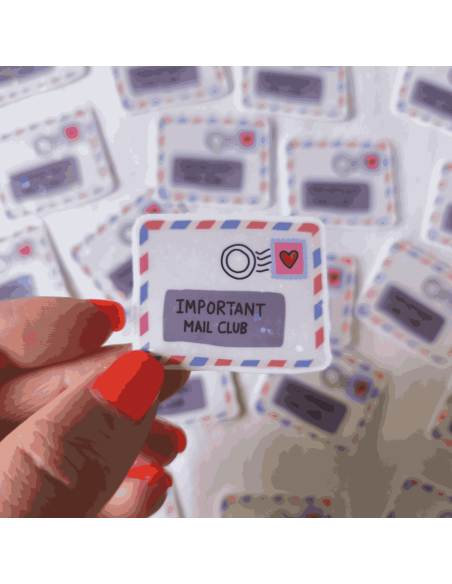 Autocollant holographique Important Mail Club
