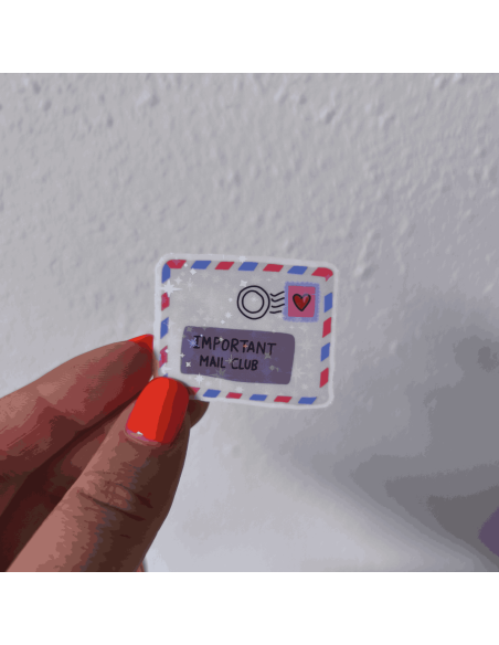 Autocollant holographique Important Mail Club