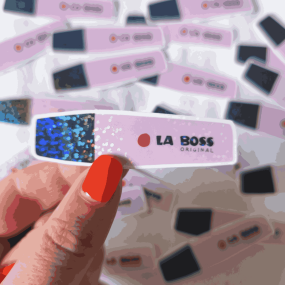 Autocollant holographique surligneur La Boss 2
