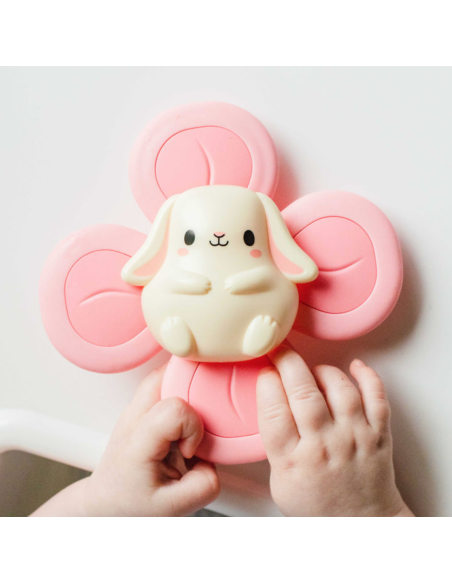 Jouet d'éveil spinner à ventouse Lapin - Tiger Tribe
