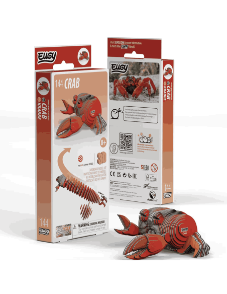 Eugy puzzle Crabe 3D en carton