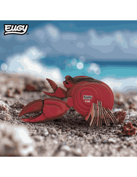 Eugy puzzle Crabe 3D en carton