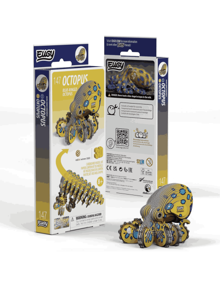 Eugy puzzle Poulpe 3D en carton