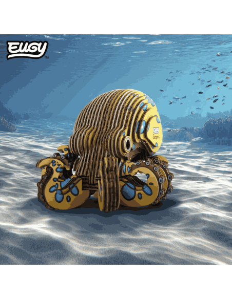Eugy puzzle Poulpe 3D en carton