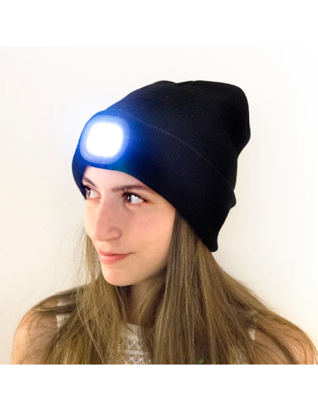 Bonnet lumineux LED rechargeable - Kikkerland