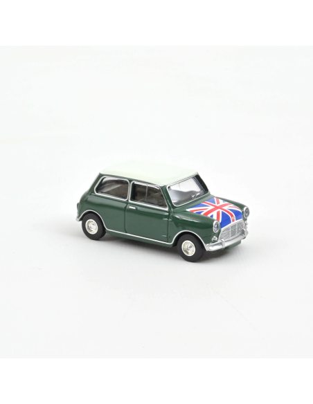 Mini Cooper 1964 vert amande avec drapeau 1/54 - Norev