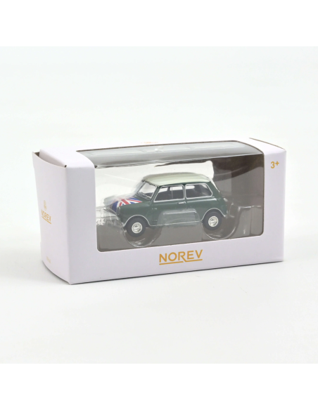 Mini Cooper 1964 vert amande avec drapeau 1/54 - Norev