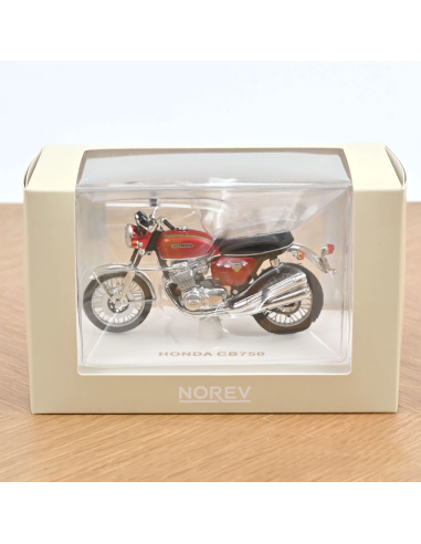 Moto Honda CB750 1969 Rouge métallisé 1/18 - Norev