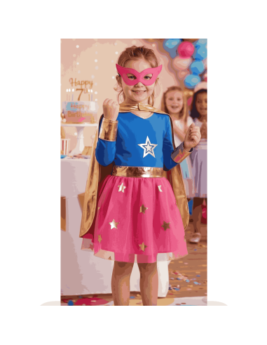 Déguisement Wonder Girl 7/8 ans - Labay