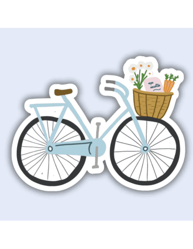 Autocollant vélo fleuri