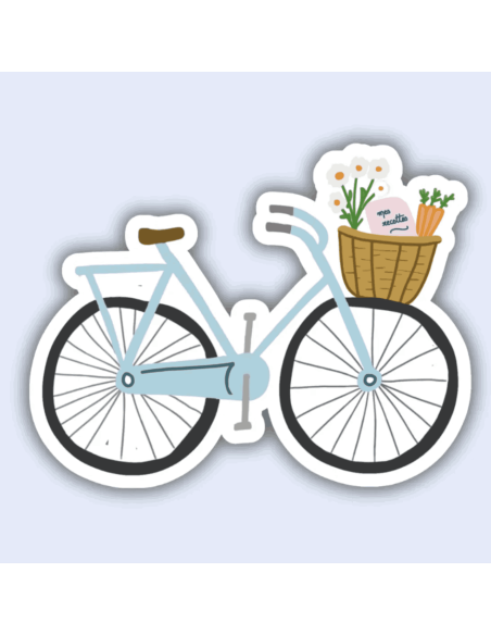 Autocollant vélo fleuri