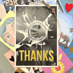 Carte vintage "Thanks" - Atelier Kencre